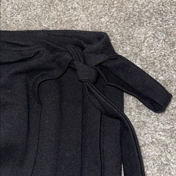 Leith asymmetrical black tie up skirt - Picture 2 of 5